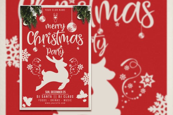 Download Christmas Party Flyer or Poster Template - Flyer Collection