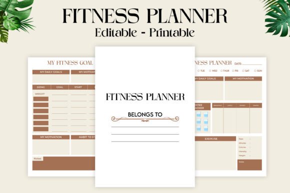 Download Fitness Planner Customizable Template - Customizable template Collection