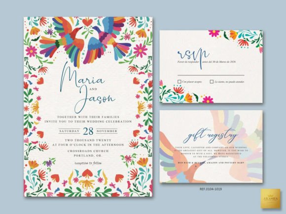 Download Mexican Theme Wedding Set 12 Templates - Mexican theme Collection